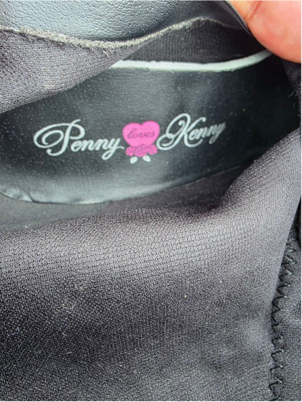 Penny Loves Kenny Black Pearl Heeled Boots Woman's Size 10 - Picture 7 of 8